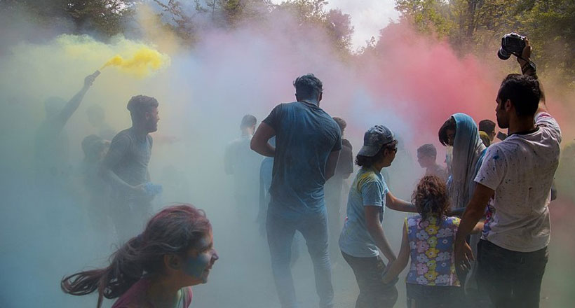 جشنواره رنگ‌ها در روستای گرجی مازندران